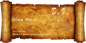 Dósa Vera névjegykártya